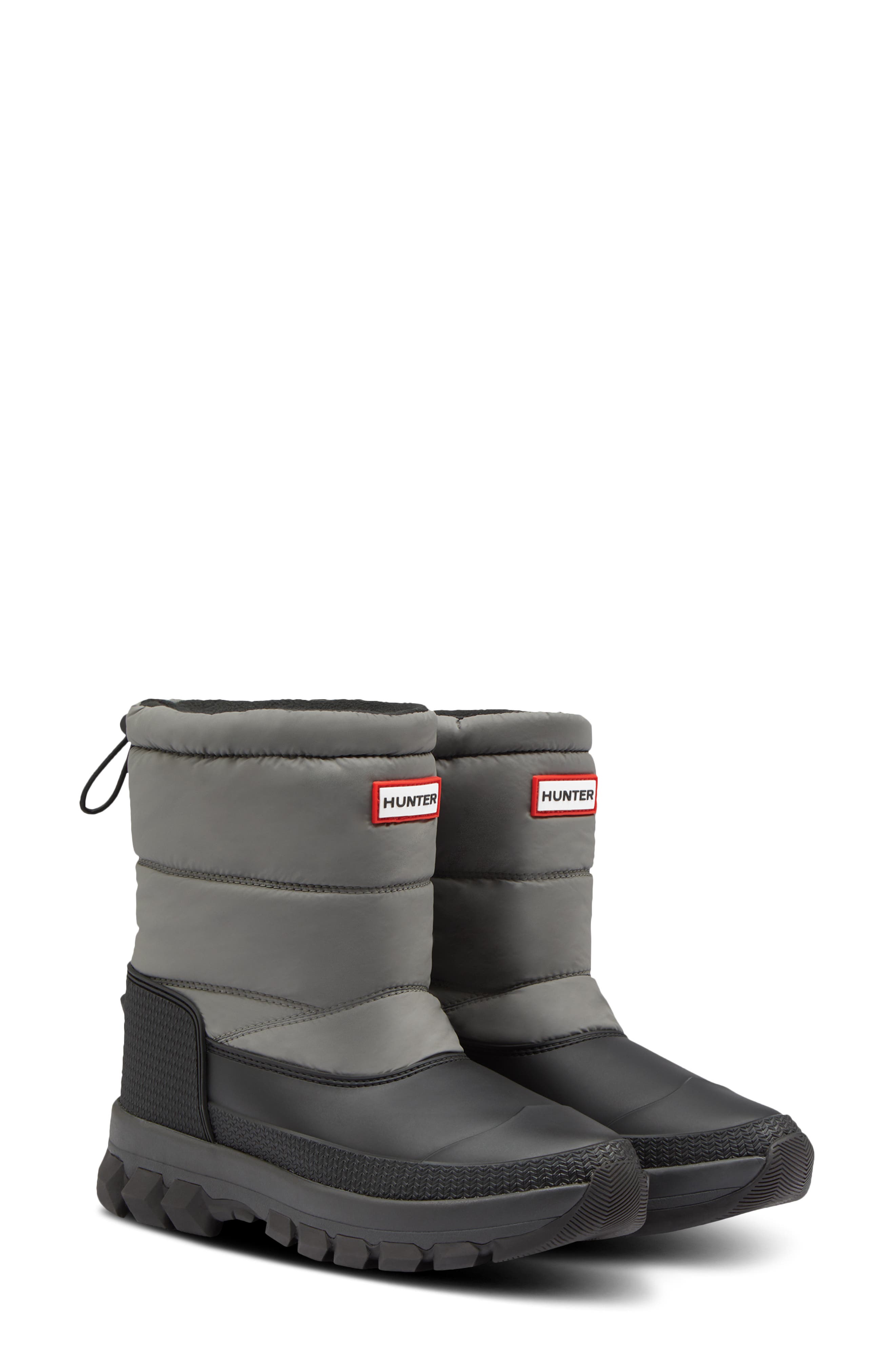 Hunter Original Waterproof Insulated Short Snow Boot In Mere/ Black