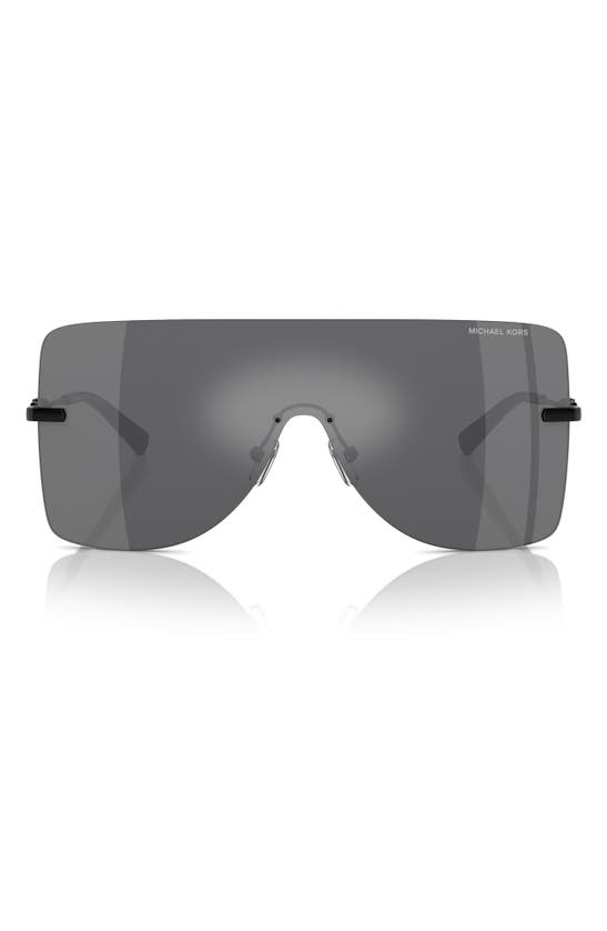 Michael Kors London 0mm Shield Sunglasses In Grey Mirror