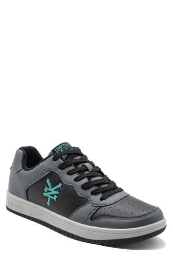 Zoo York Burly Faux Leather Skate Sneaker In Black/grey