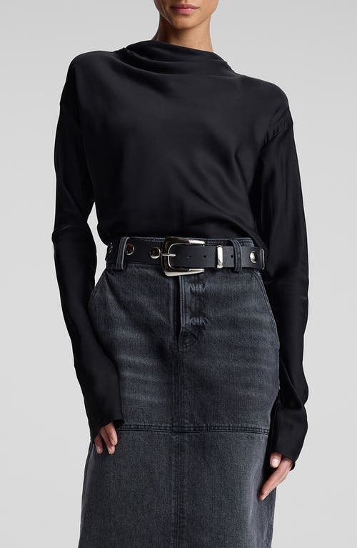 A.l.c . Georgia Cowl Neck Top In Black