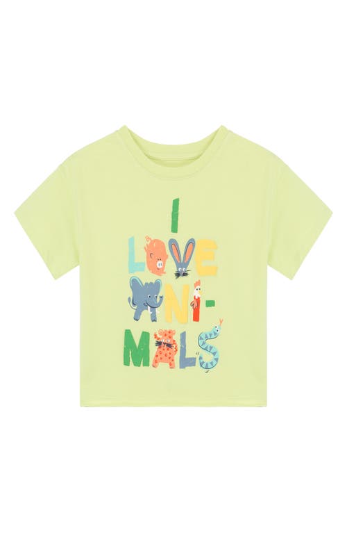 Peek Aren'T You Curious Kids' I Love Animals Cotton Graphic Tee in Green at Nordstrom, Size 6-7