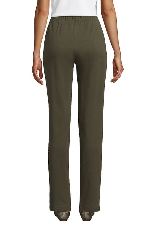 Shop Lands' End Sport Knit High Rise Pants In Forest Moss