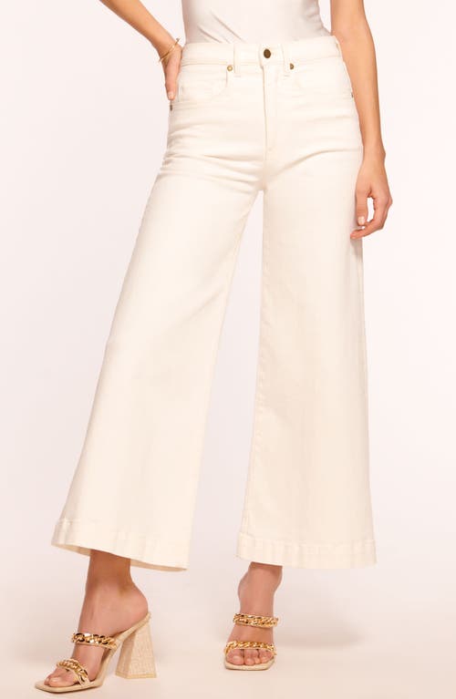 Ramy Brook Tyra Crop Wide Leg Jeans White at Nordstrom,