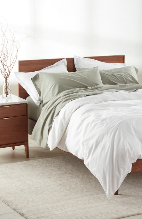 Nordstrom 400 Thread Count Organic Cotton Percale Fitted Sheet In White
