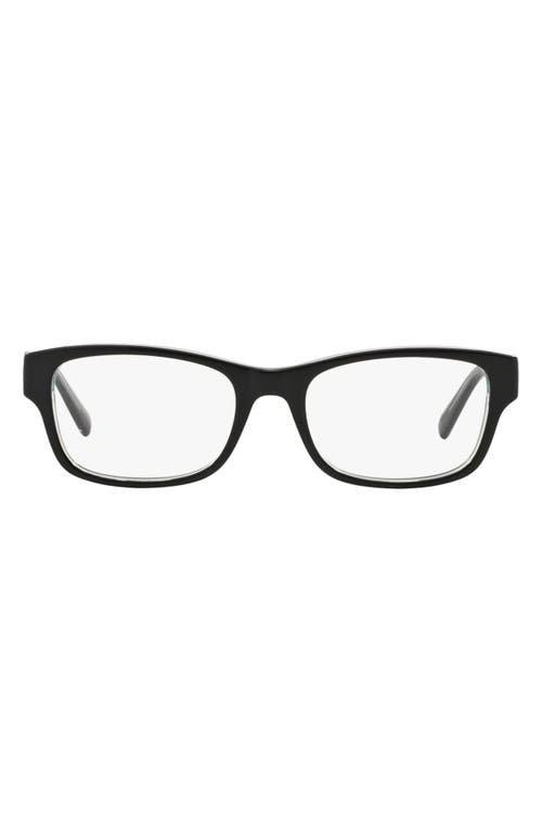 Michael Kors Ravenna 53mm Square Optical Glasses in Black Blue at Nordstrom