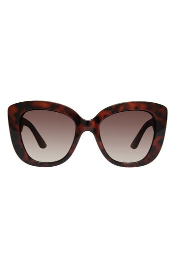 Kurt Geiger London 52mm Cat Eye Sunglasses In Brown
