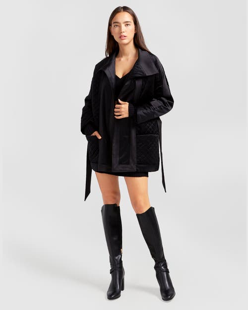 Shop Belle & Bloom Ace Of Spades Velvet Coat In Black