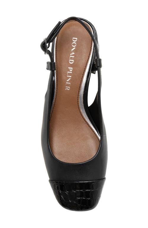 Shop Donald Pliner Davina Slingback Cap Toe Pump In Black