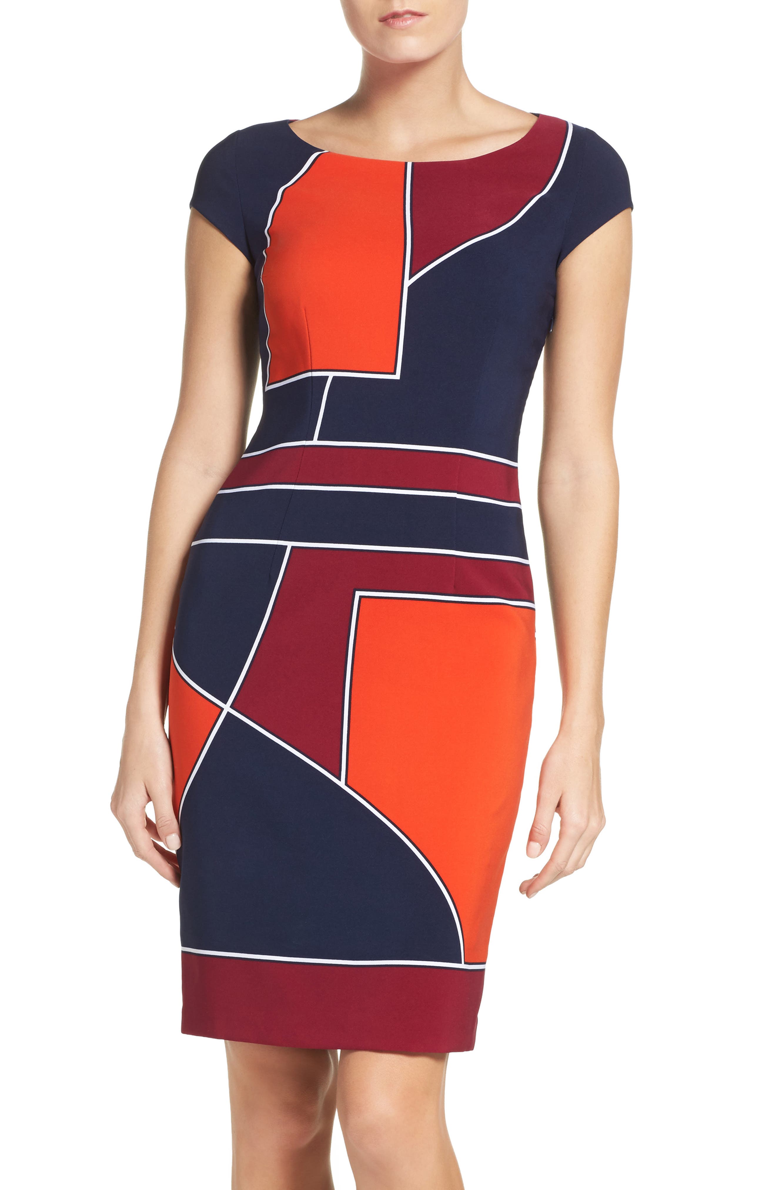 Laundry by Shelli Segal Geometric Sheath Dress Nordstrom