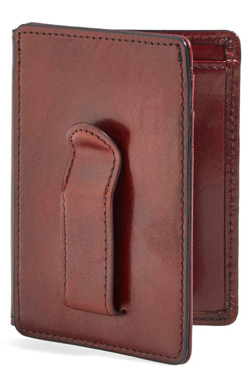 Bosca Old Leather Front Pocket ID Wallet in Dark Brown