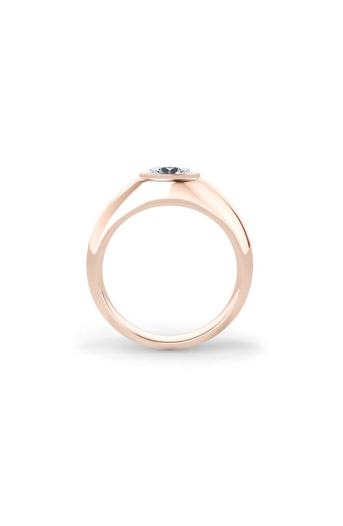 Hautecarat Round Brilliant Lab Created Diamond Ring In 2.50 Ctw 18k Rose Gold