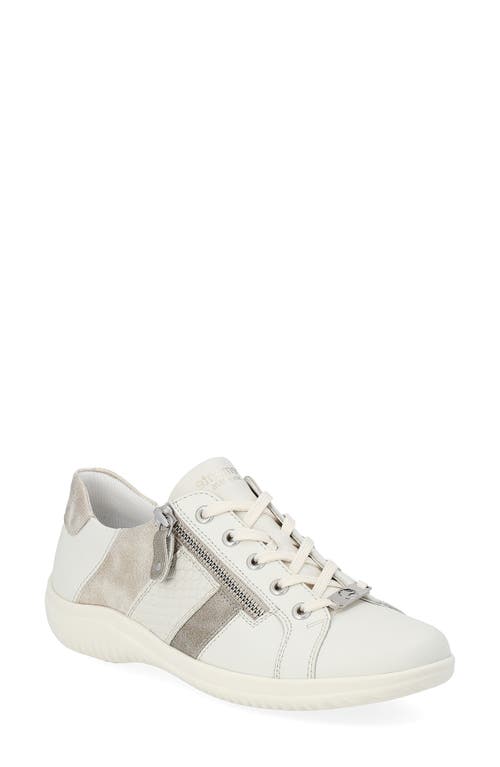Remonte Louann Zip Trainer In Snow/perle/offwhite