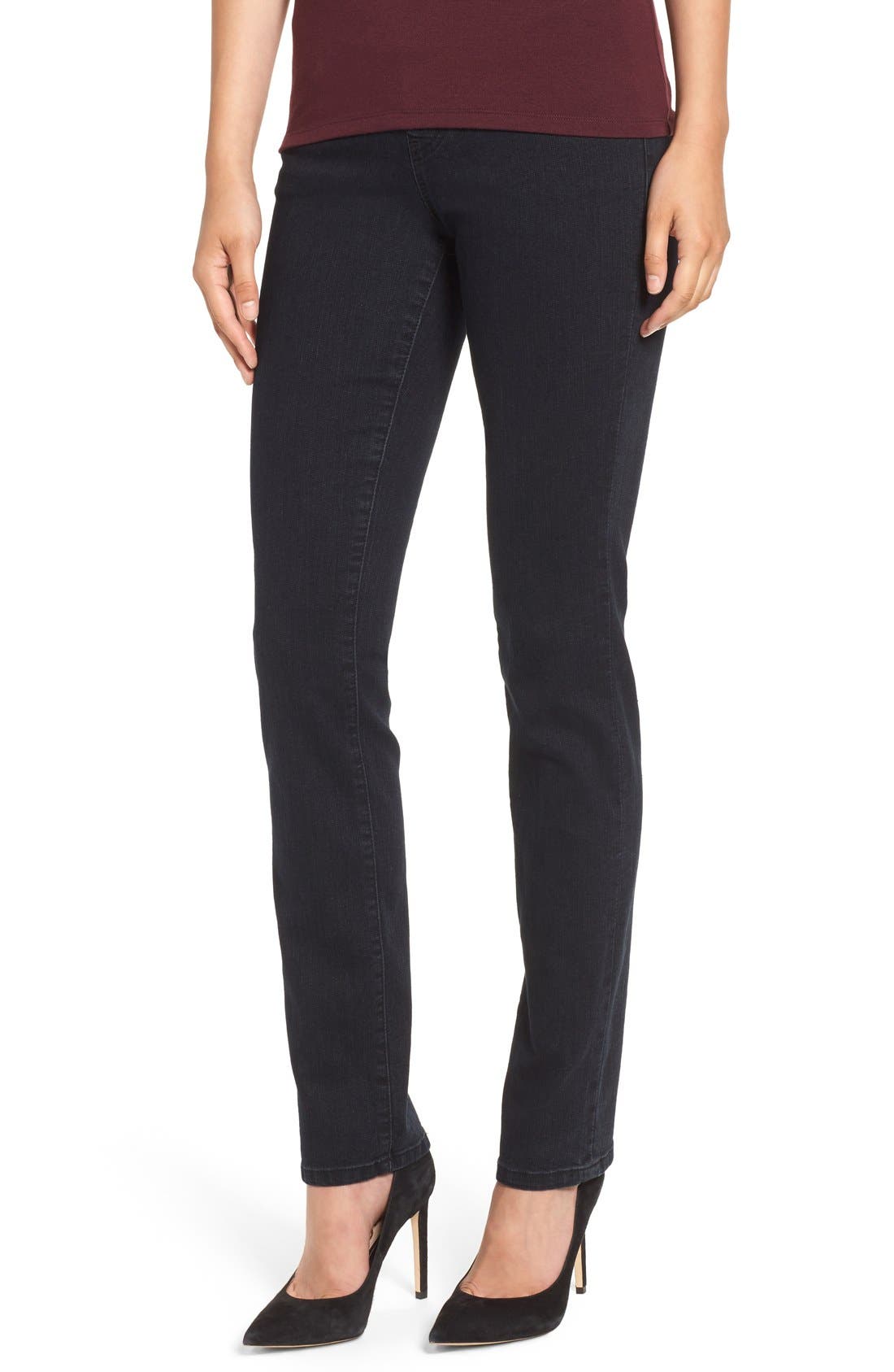 Jag Jeans 'Peri' Straight Leg PullOn Jeans (Black Void) (Regular