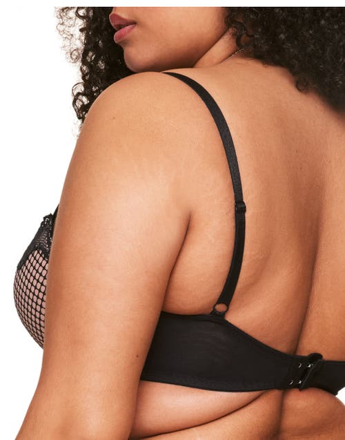 Adore Me Rubie Push Up Demi Bra In Black