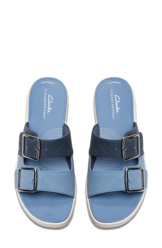 Shop Clarks ® Drift Buckle Slide Sandal In Denim Combi