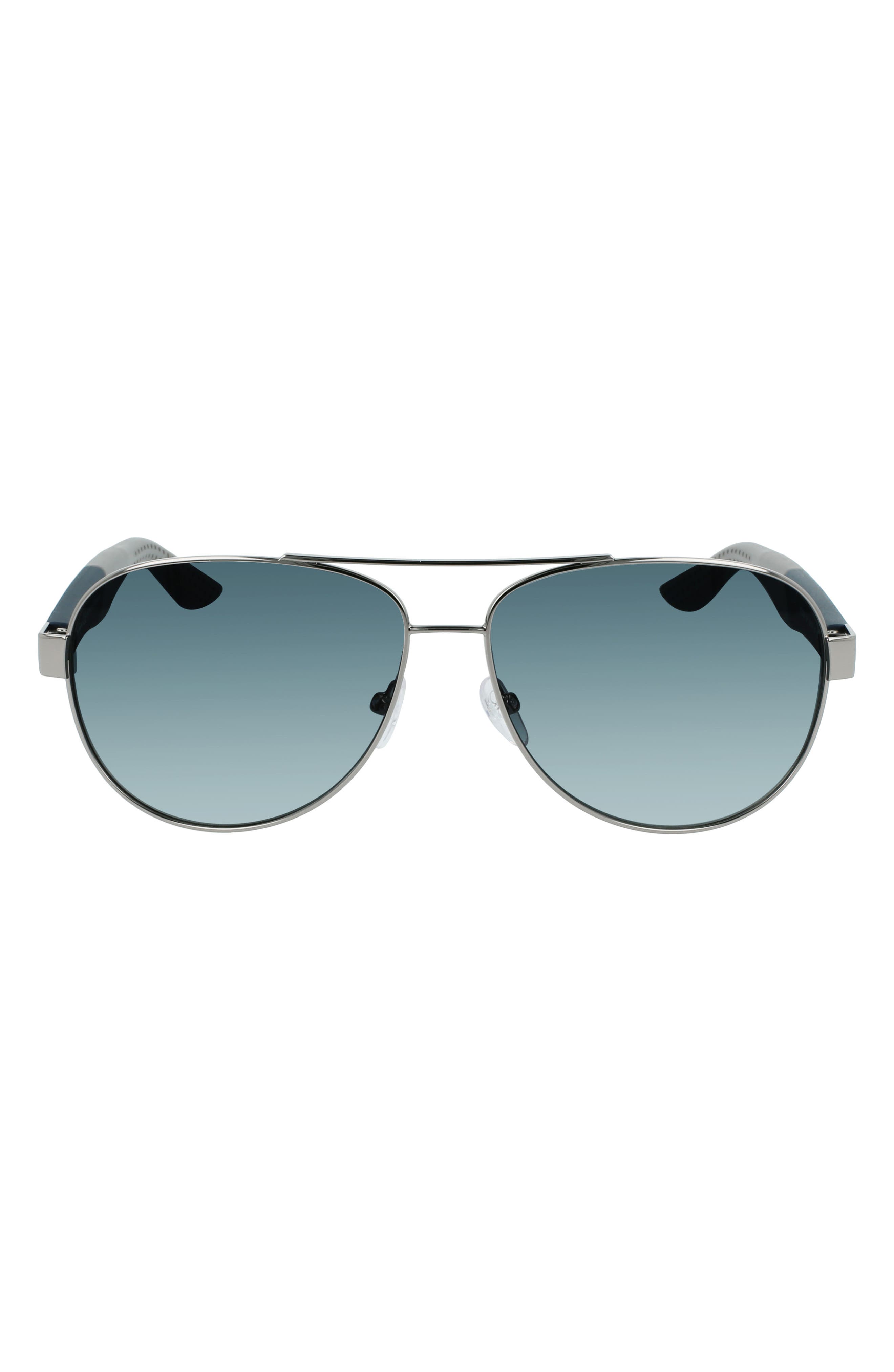 Salvatore Ferragamo Lifestyle 61mm Aviator Sunglasses in Shiny Light Rutheriu at Nordstrom