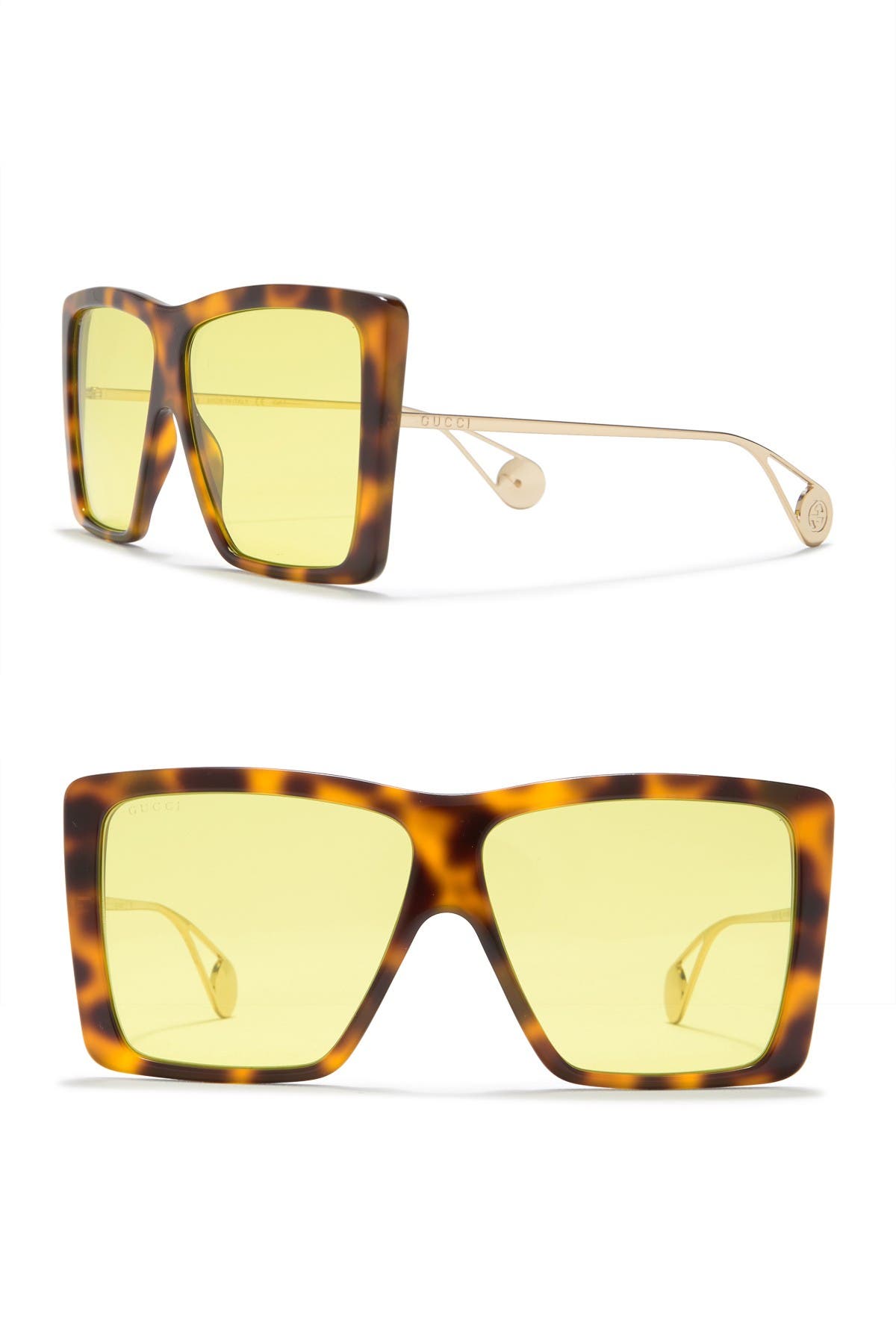gucci 61mm square sunglasses