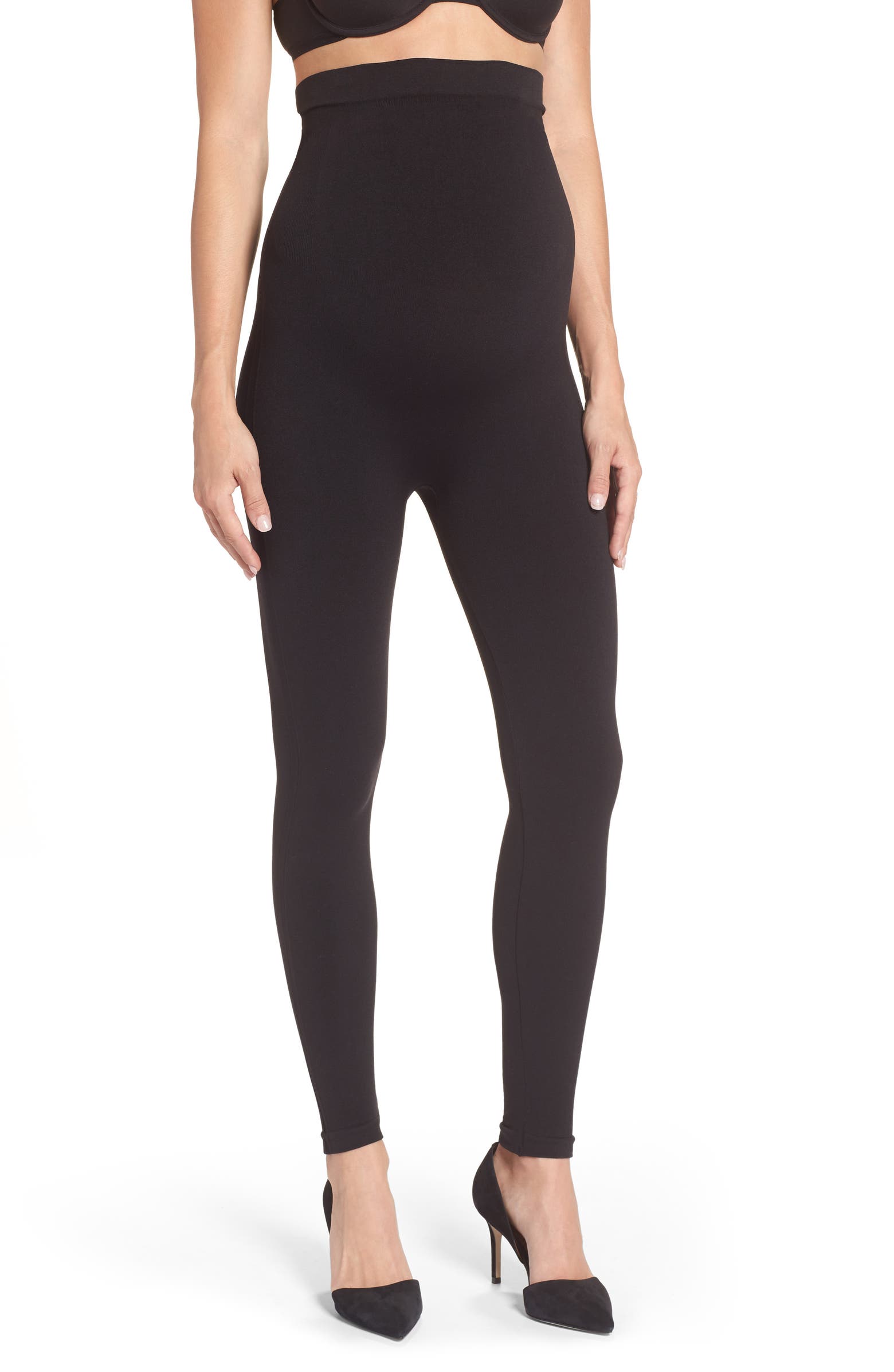 Spanx New $68 Look At Me Now Cropped Seamless Leggings Medium