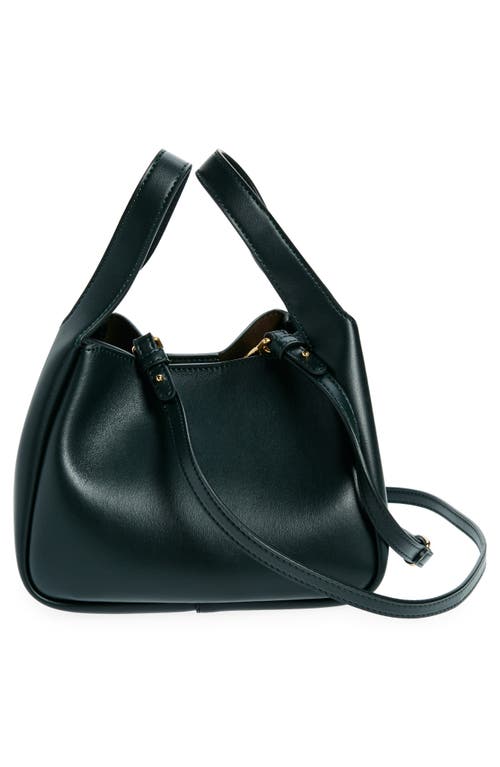 Shop Stella Mccartney Logo Faux Leather Top Handle Bag In Pine