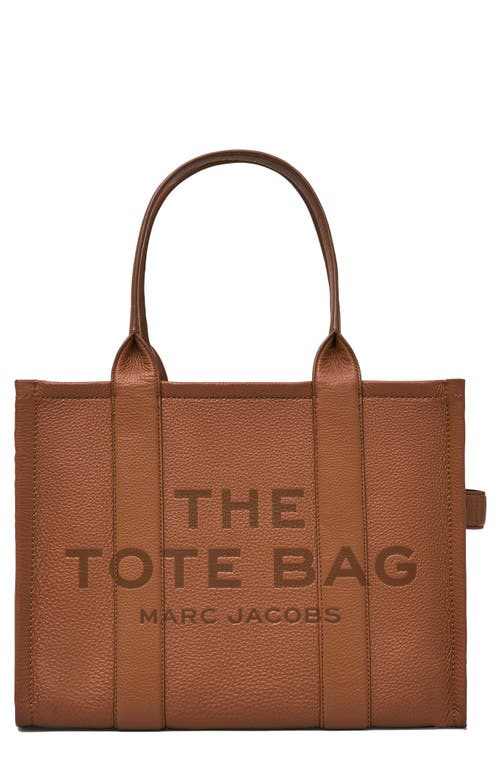 The Large Leather Tote Bag in Argan Oil