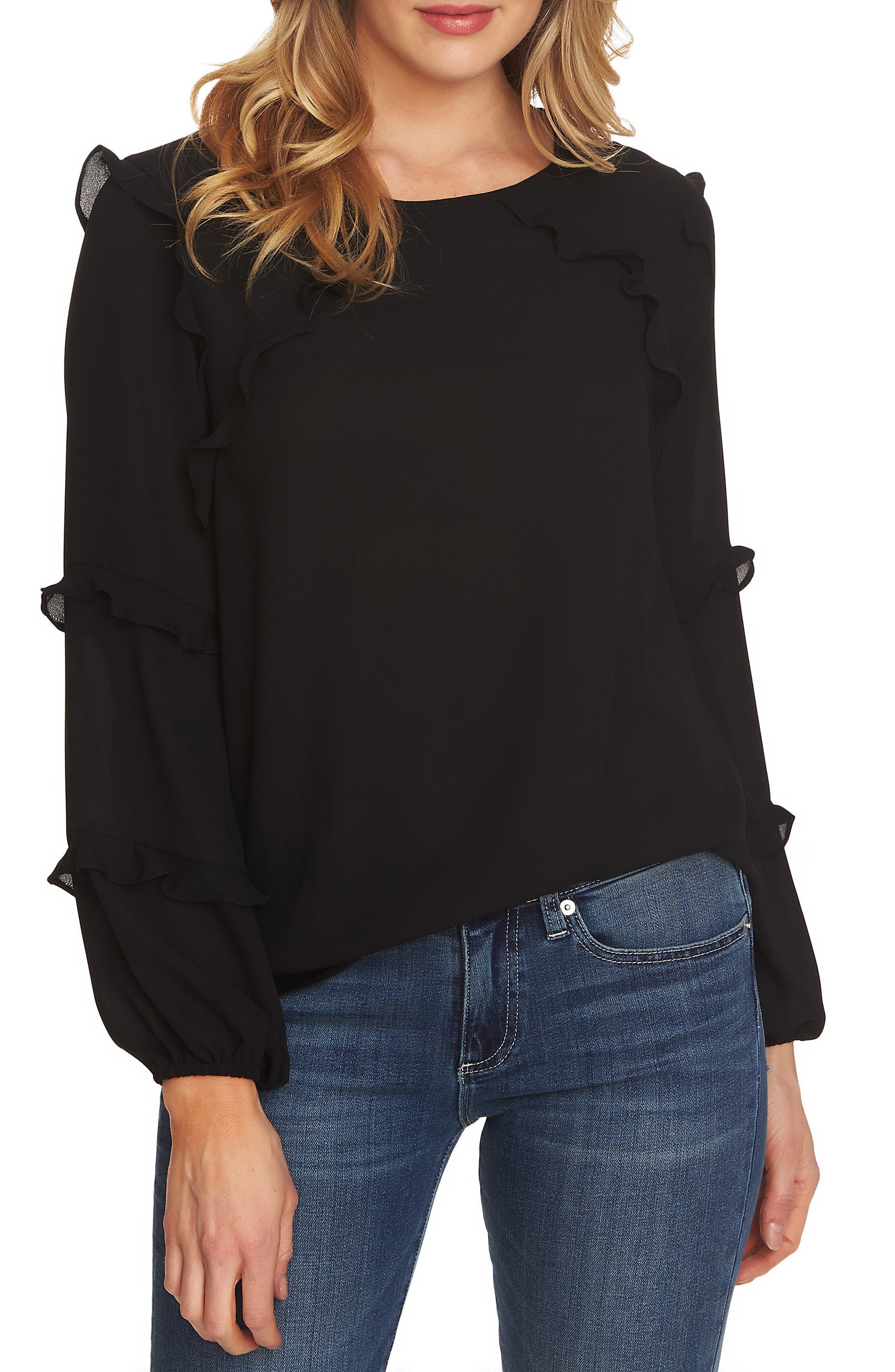 cece tiered ruffle blouse