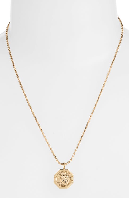 Shop Miranda Frye Kate Coin Charm Pendant Necklace In Gold