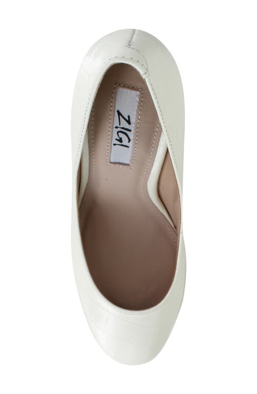 Zigi Giorgia Platform Pump In White Croc