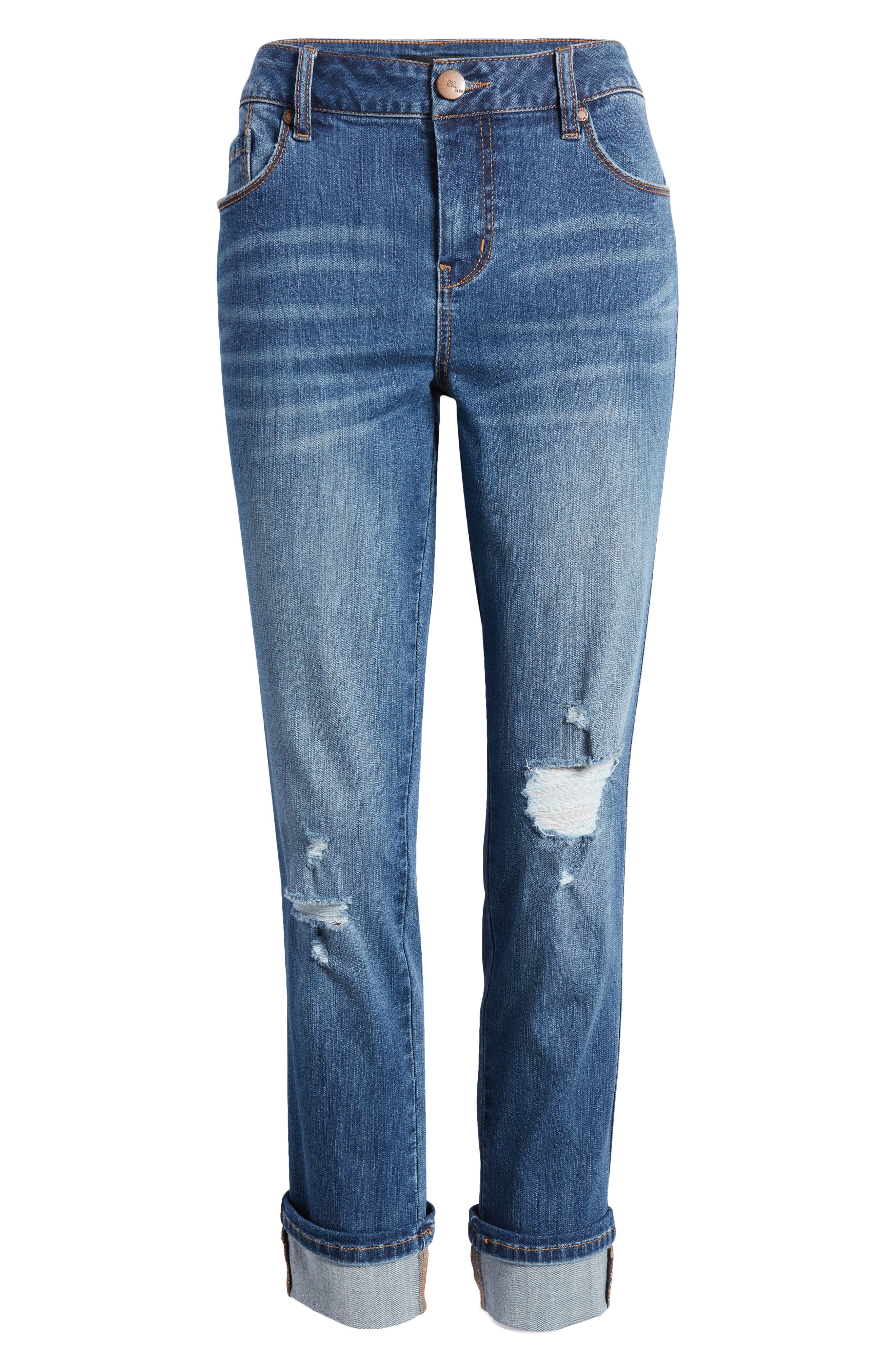 1822 Denim Vintage Distressed Cuffed Skinny Jeans Nordstrom