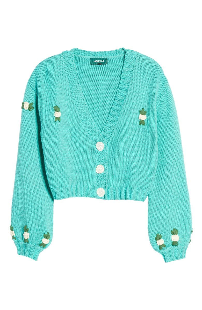 4SI3NNA Tegan Floral Crop Cardigan Sweater, Alternate, color, 