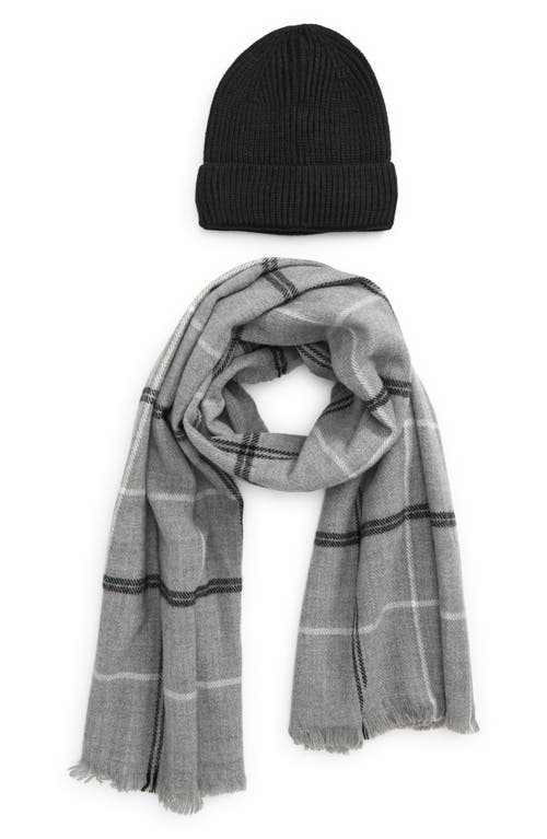 Nordstrom 2-Piece Hat & Scarf Set in Grey Combo