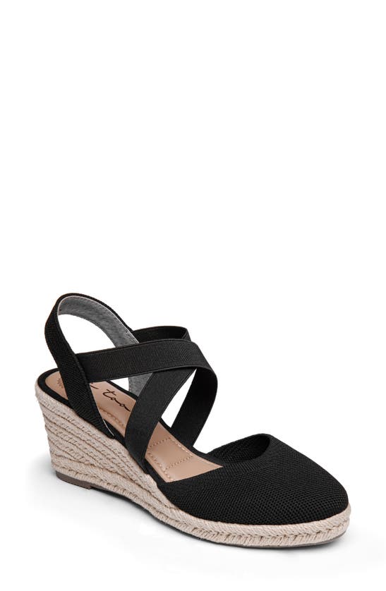 Shop Me Too Skylen Espadrille Wedge Sandal In Black