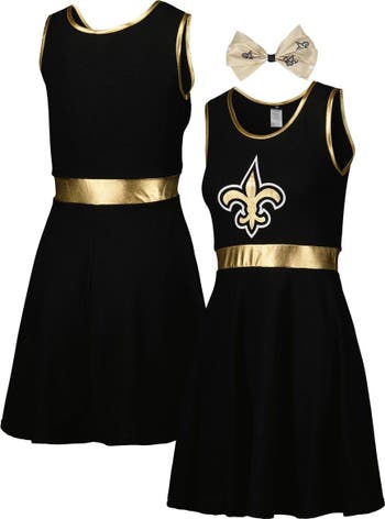 JERRY LEIGH Women's Black New Orleans Saints Game Day Costume Dress Set