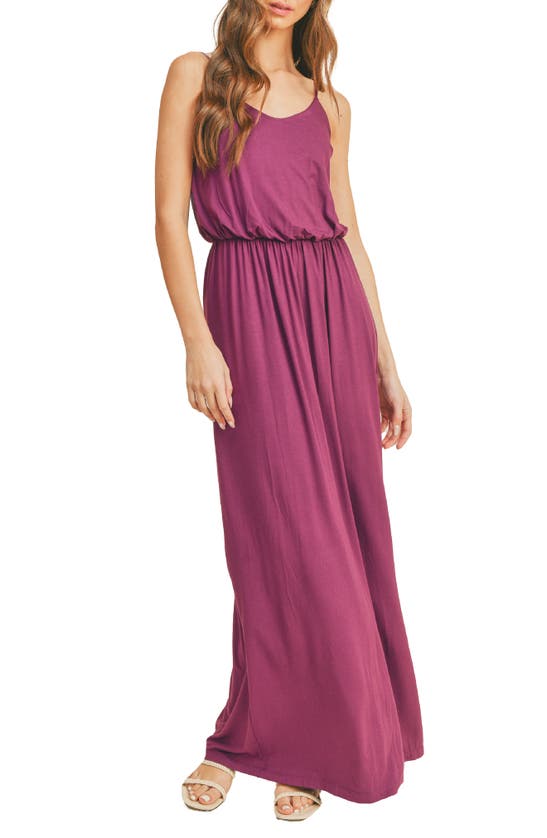 Lush Knit Maxi Dress In Dark Purple