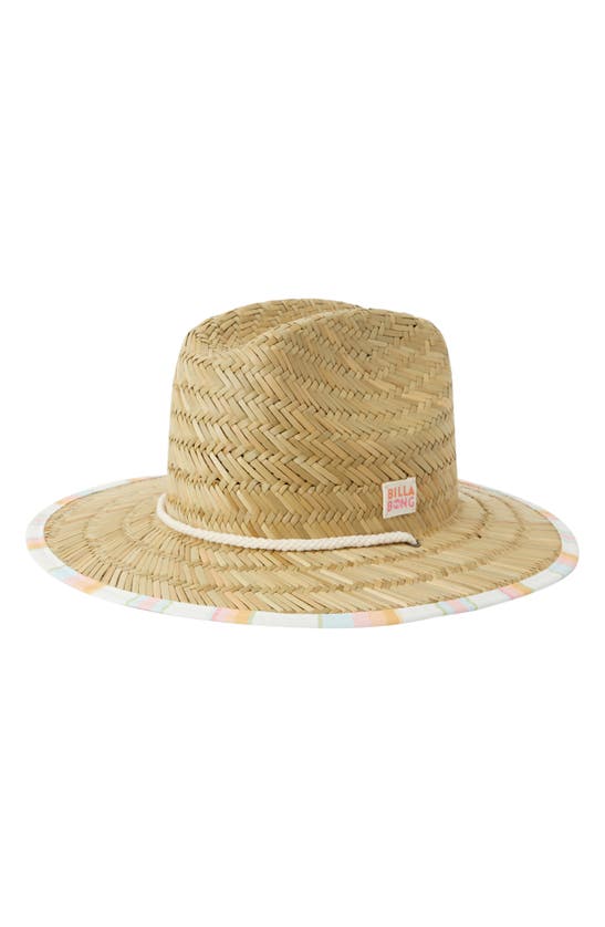 Billabong Kids' Beach Dayz Straw Hat In White Multi