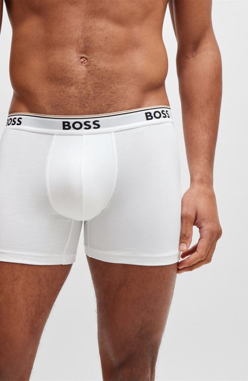 Hugo Boss Boss 3-pack Power Stretch Cotton Boxer Briefs In White