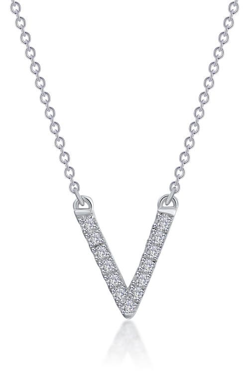 Shop Lafonn Pavé V-pendant Necklace In White