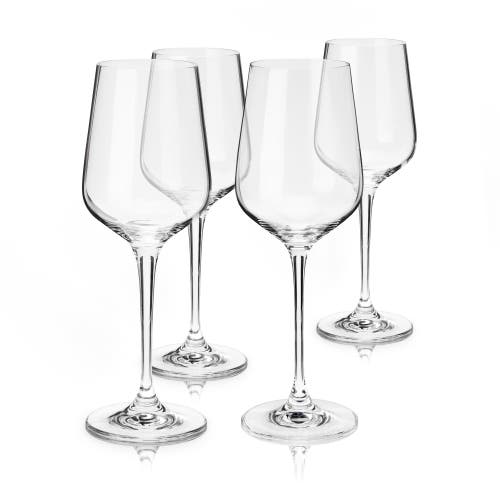 Viski Reserve Inez Crystal Chardonnay Glasses Set Of 4 In Clear
