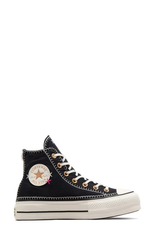 Shop Converse Chuck Taylor® All Star® Lift High Top Sneaker In Black/egret/gold