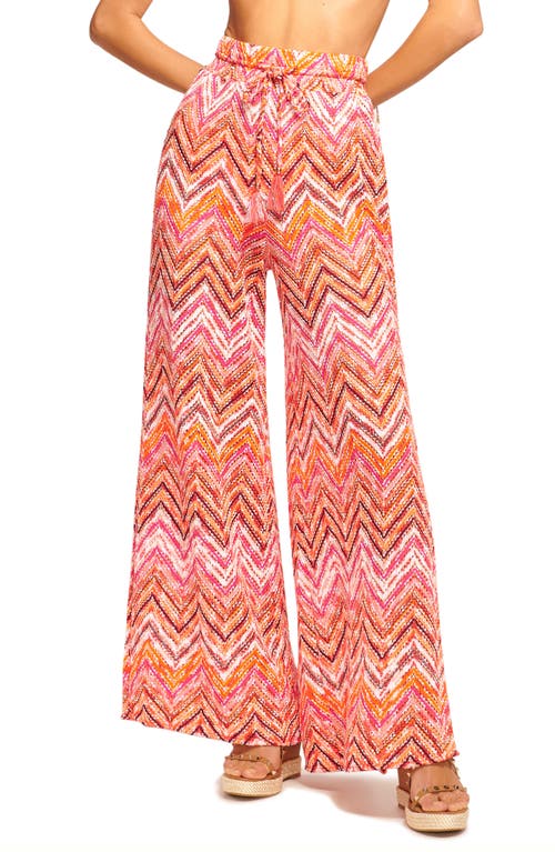 Ramy Brook Taytum Open Stitch Wide Leg Cover-Up Pants Spacedye Chevron at Nordstrom,