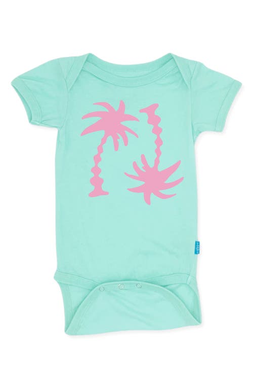 Feather 4 Arrow Wavy Palm Cotton Graphic Bodysuit Beach Glass at Nordstrom,