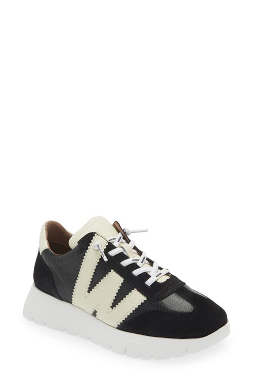Wonders Fashion Slip-on Sneaker In Black/ Off White Combo