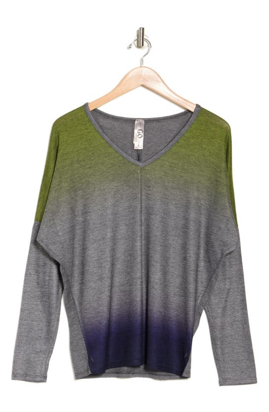 Go Couture Open V-neck Spring Sweater In Beetroot Purple