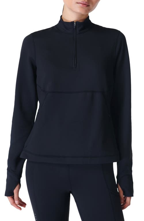 Sweaty Betty Therma Half Zip Running Top in Black