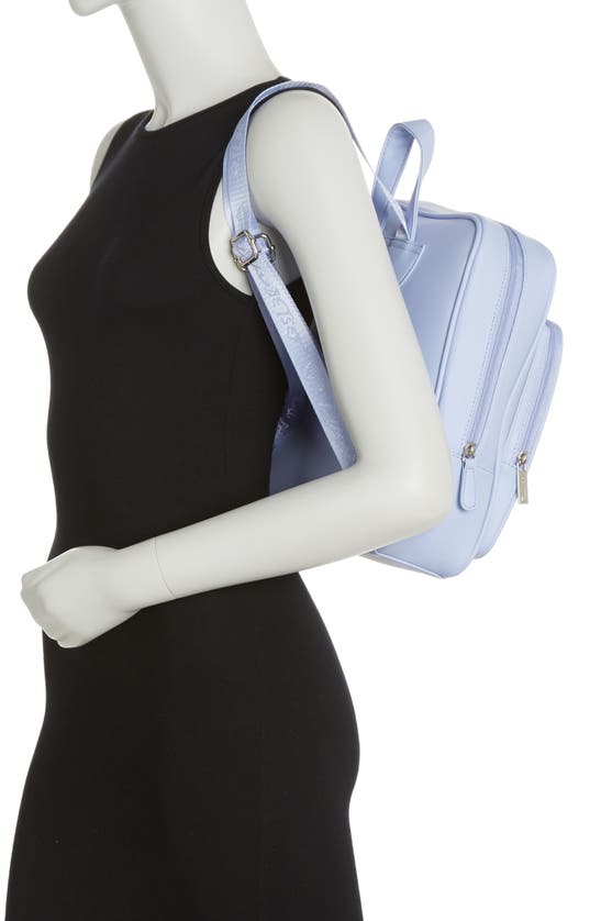 Betsey Johnson Chevron Quilt Backpack In Tonal Lavender Quilt