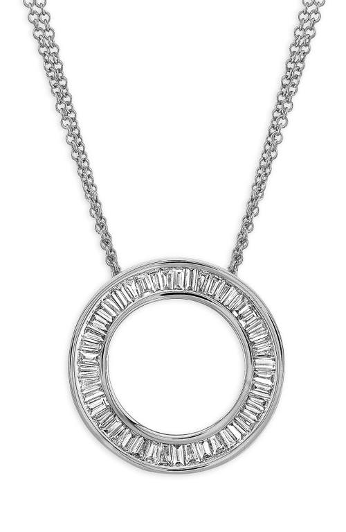 Circle of Life Medium Diamond Pendant Necklace in White Gold
