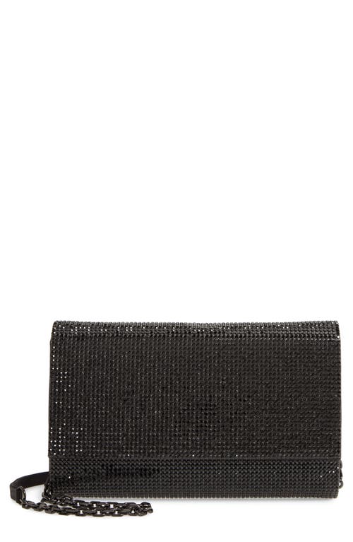 Judith Leiber Fizzoni Full-beaded Clutch Bag In Ebonized Jet