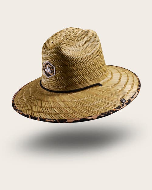 Hemlock Big Cat Straw Lifeguard Hat In Cheetah Print