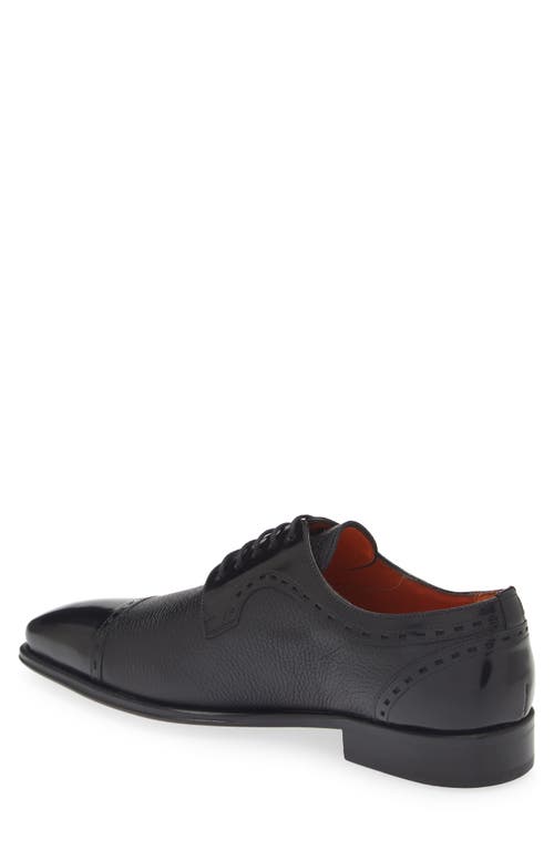 Mezlan Whipstith Cap Toe Derby In Black
