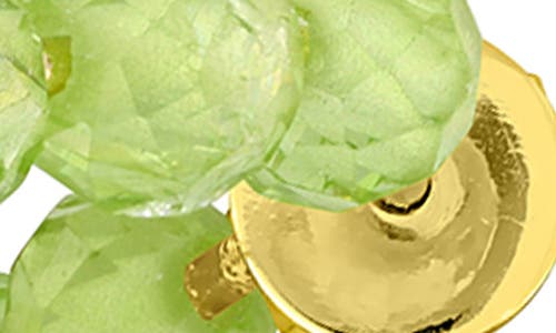 Delmar Faceted Hoop Earrings In Peridot