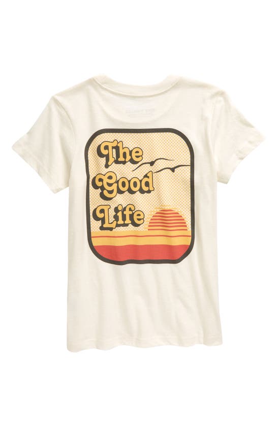 Shop Tiny Whales Kids' The Good Life Cotton Graphic T-shirt In Natural